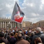 Outside in St. Peter's Square, the crowd continues to celebrate the mercy congress as well as the Polish Pope who did so much to spread it.